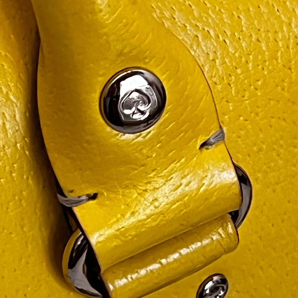 KATE SPADE  Alessa Wellesley yellow leather Satchel Crossbody or Handbag